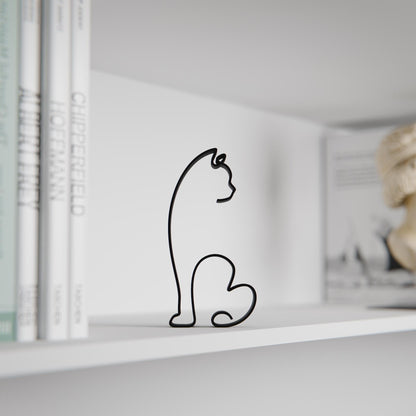 Manx Shorthair Cat 11 - Line Art Figure