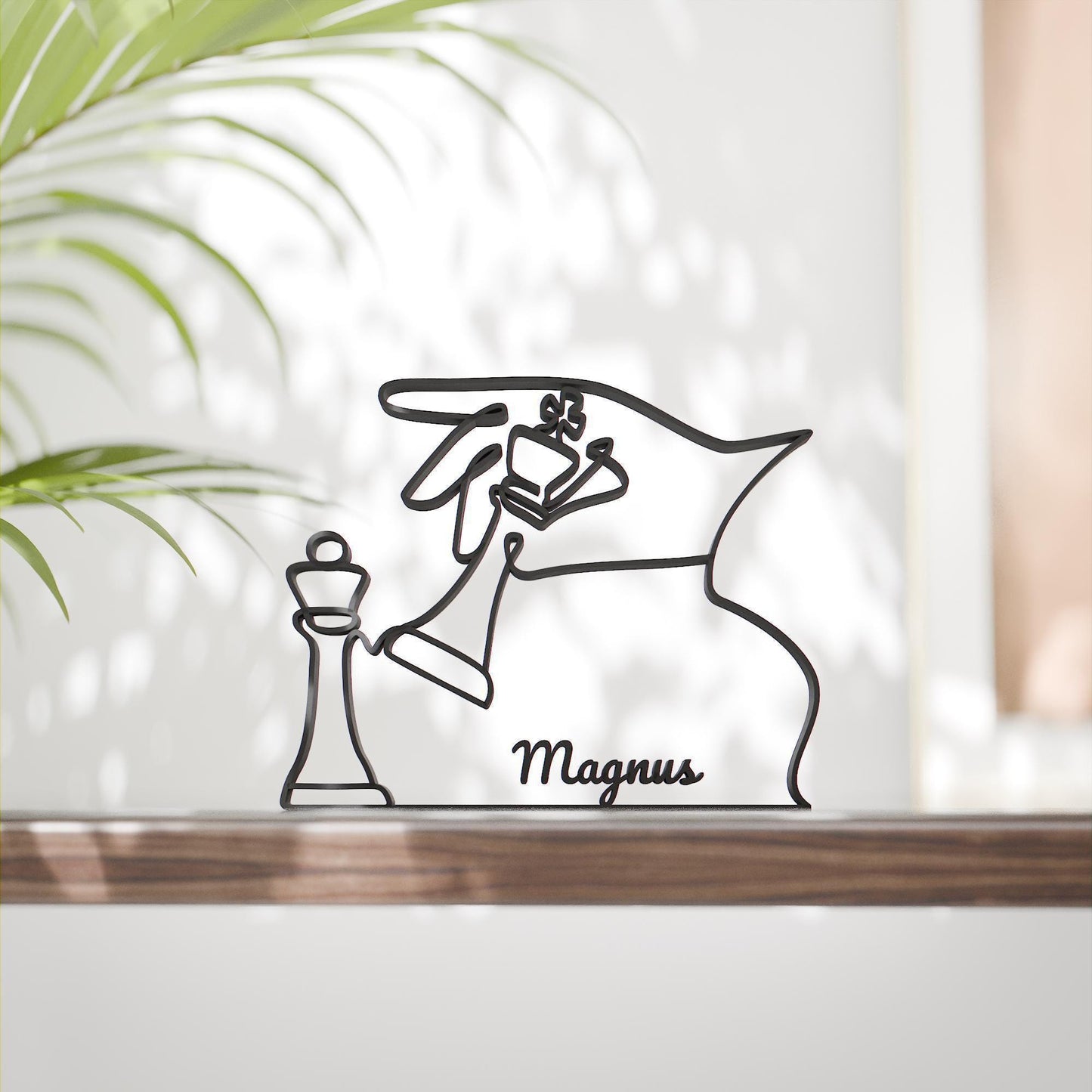 Chess Player - Customized Line Art Figure