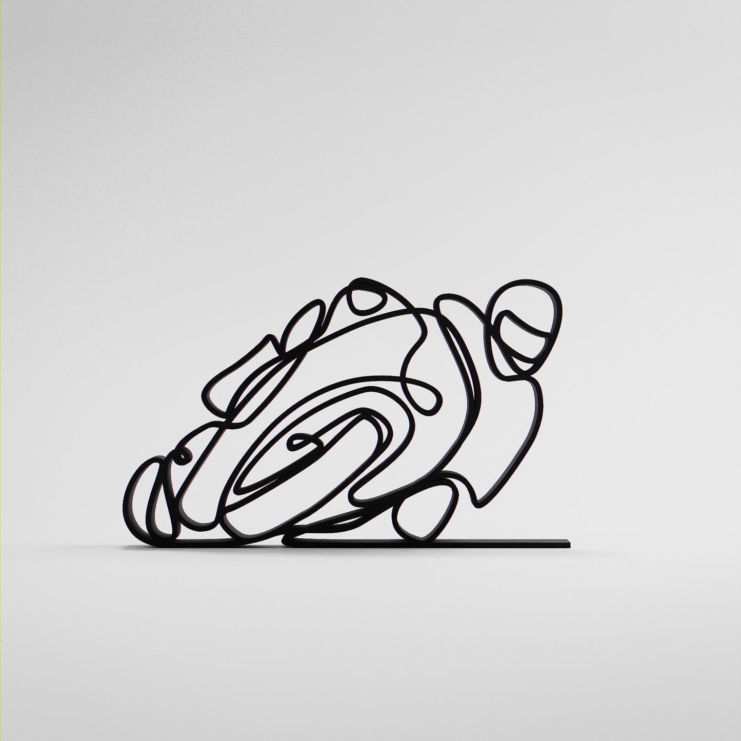 Motorbiker - Customized Line Art Figure
