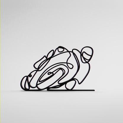 Motorbiker - Customized Line Art Figure