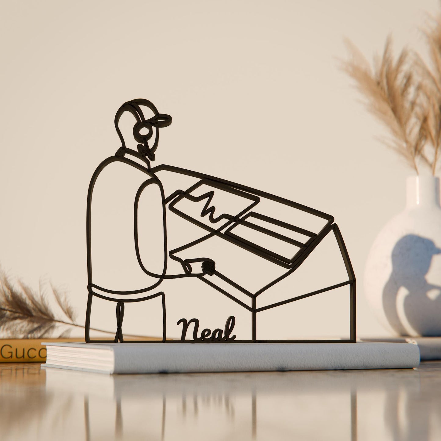 Sound Engineer - Customized Line Art Figure