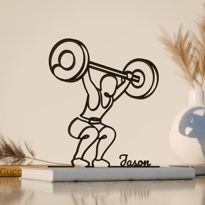 Crossfitter - Customized Line Art Figure