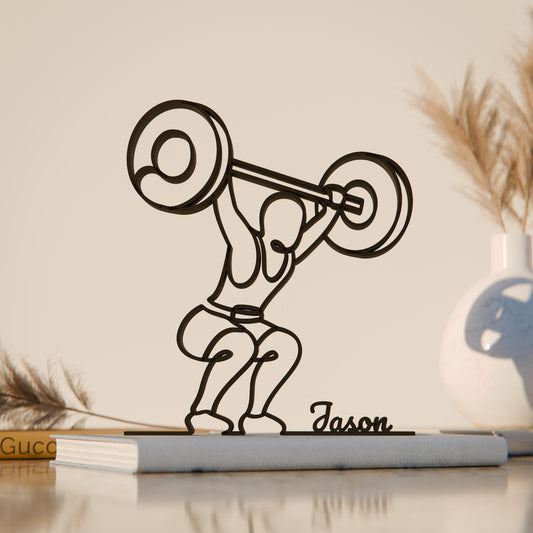 Crossfitter - Customized Line Art Figure