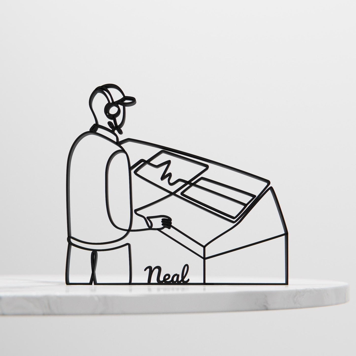 Sound Engineer - Customized Line Art Figure