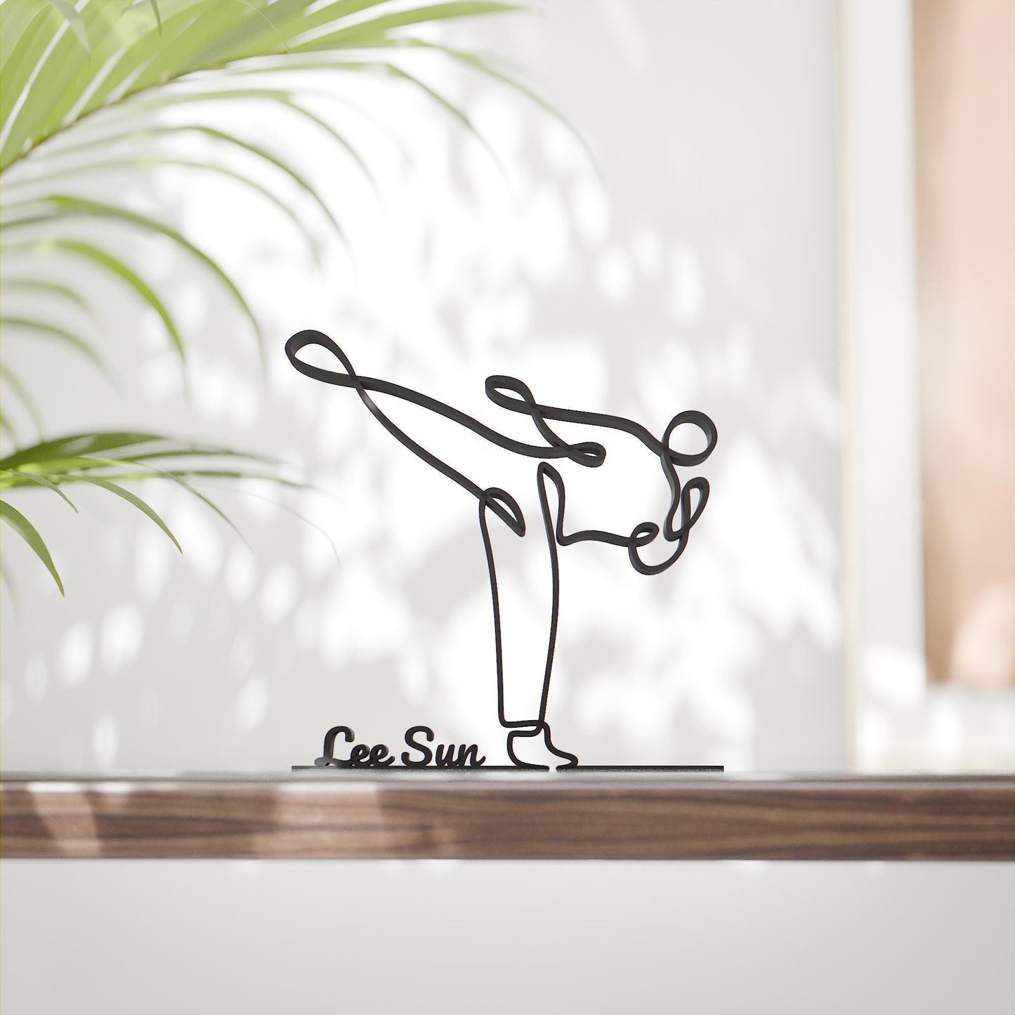 Taekwondo Practitioner - Customized Line Art Figure