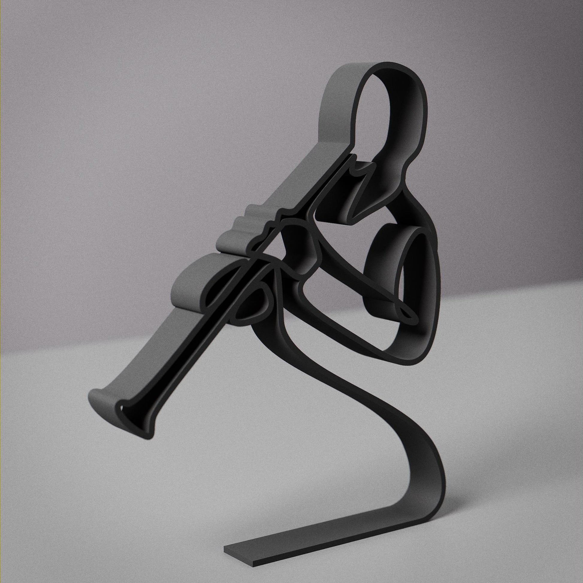 Oboe Player - Customized Line Art Figure