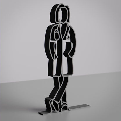 Female Doctor - Customized Line Art Figure