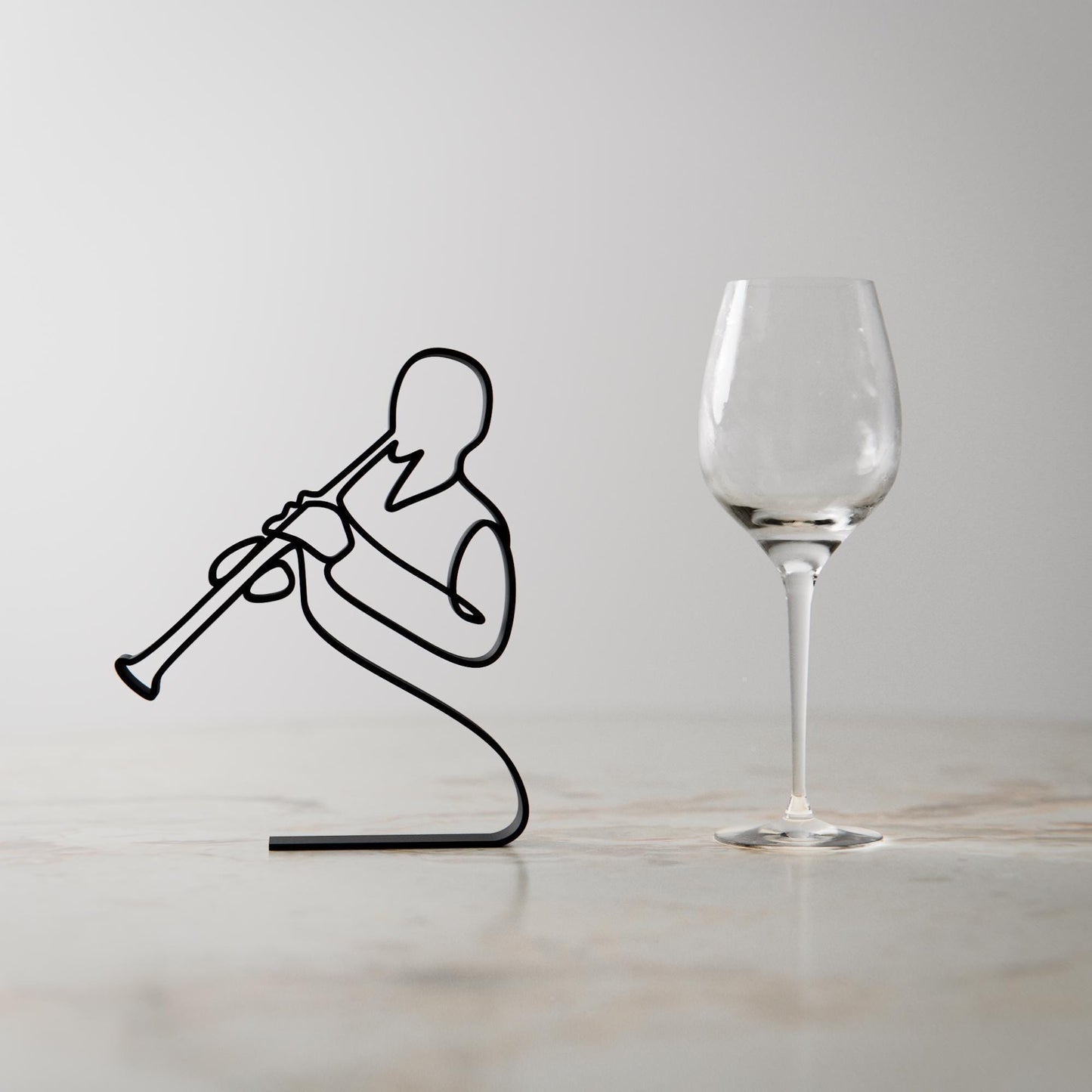 Oboe Player - Customized Line Art Figure