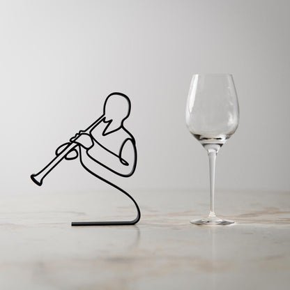 Oboe Player - Customized Line Art Figure