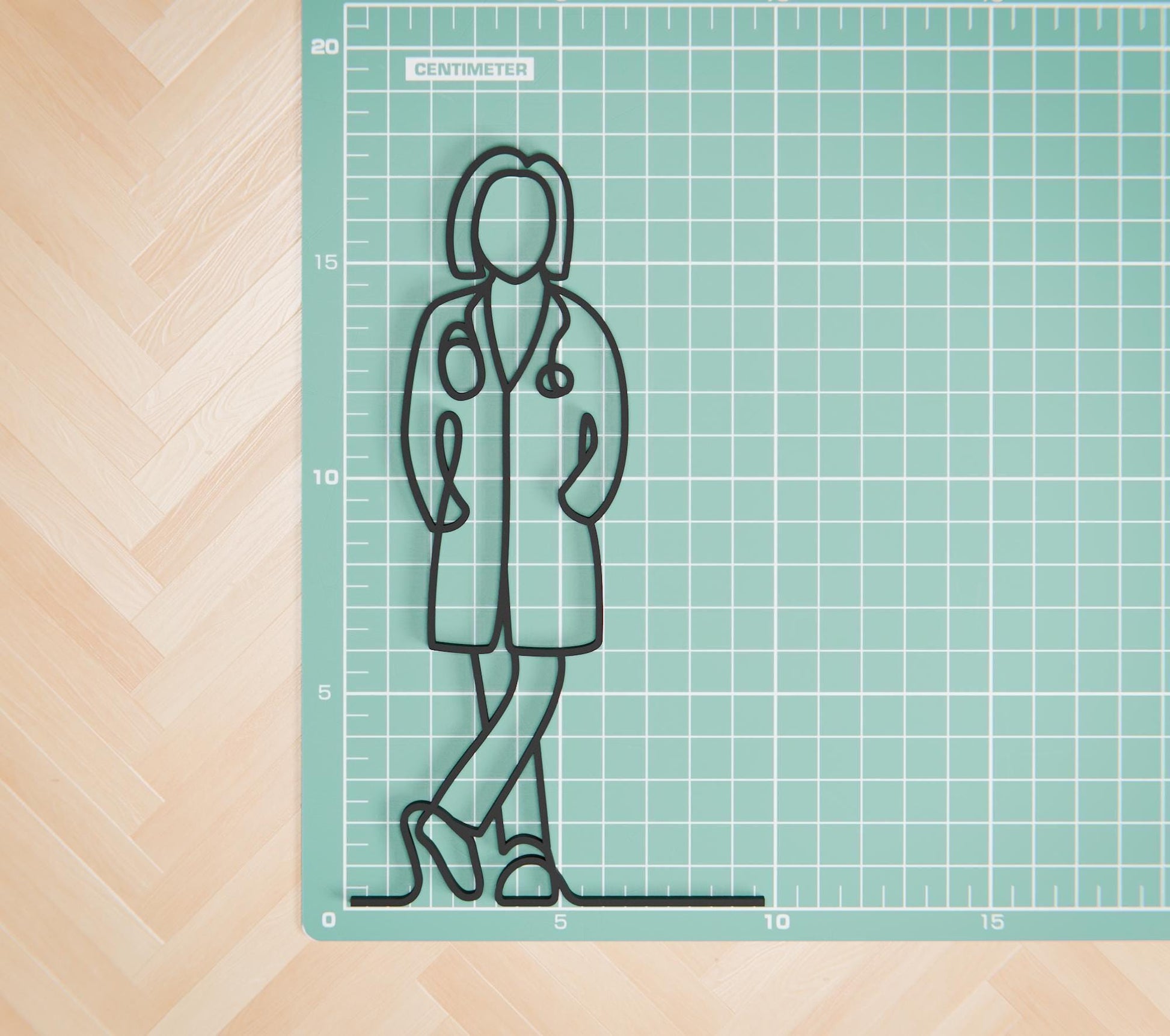 Female Doctor - Customized Line Art Figure