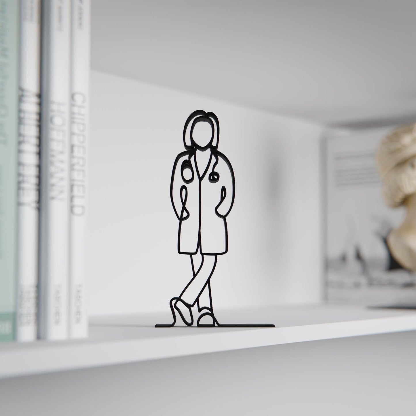 Female Doctor - Customized Line Art Figure