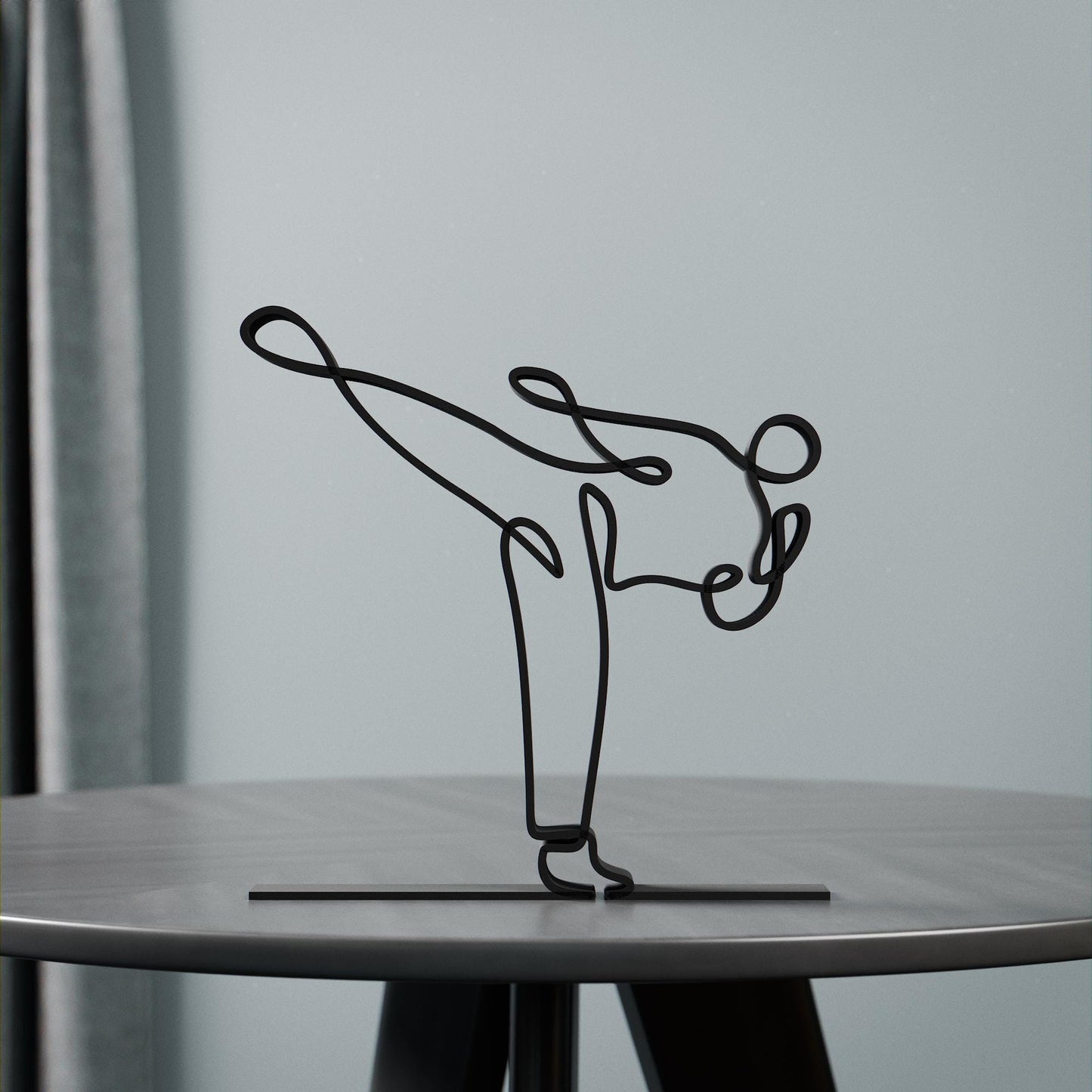 Taekwondo Practitioner - Customized Line Art Figure