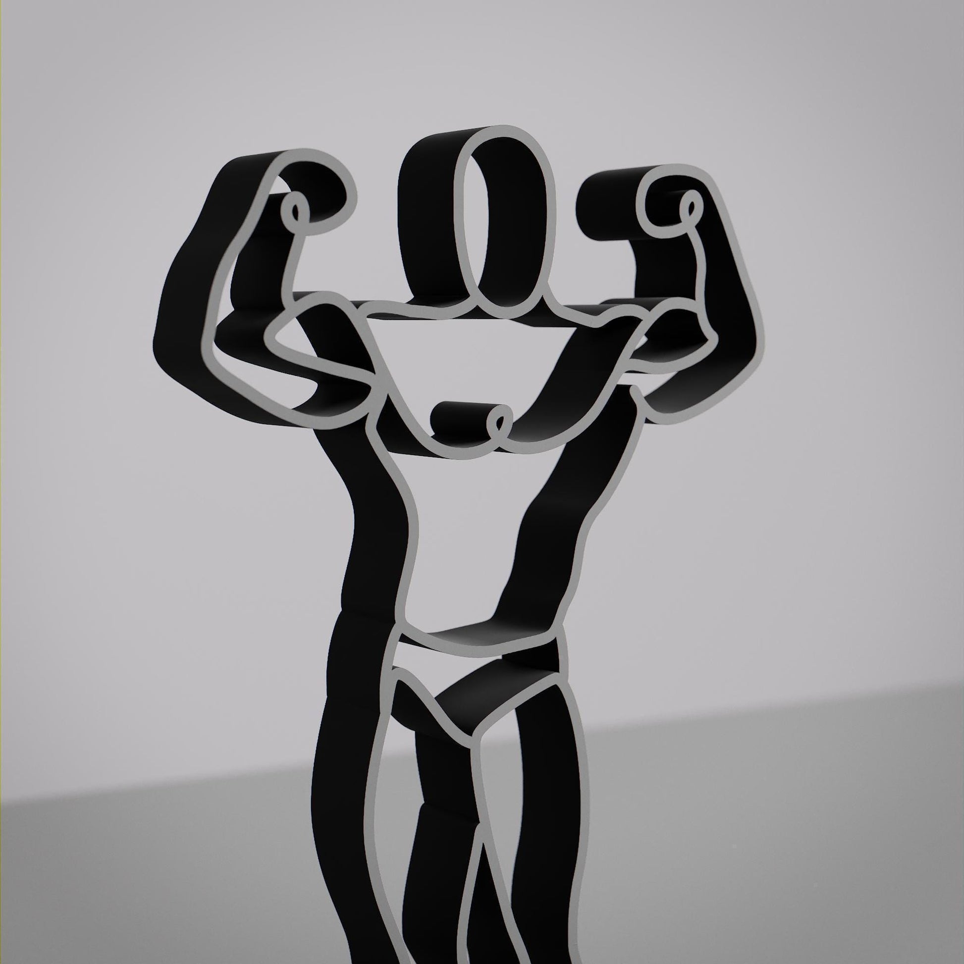 Body Builder - Customized Line Art Figure