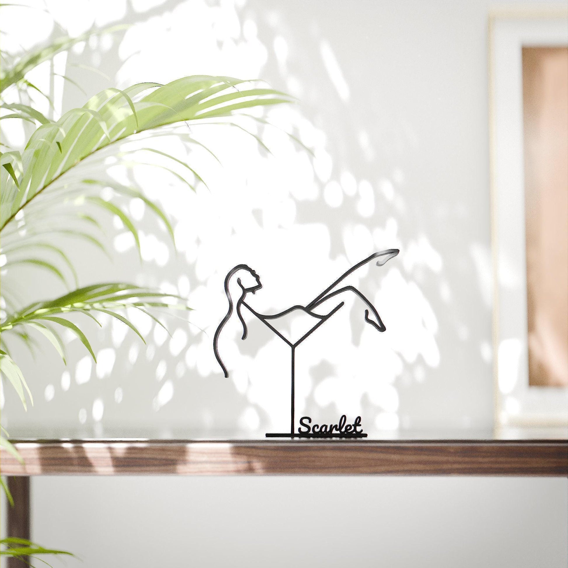 Cocktail Woman - Customized Line Art Figure