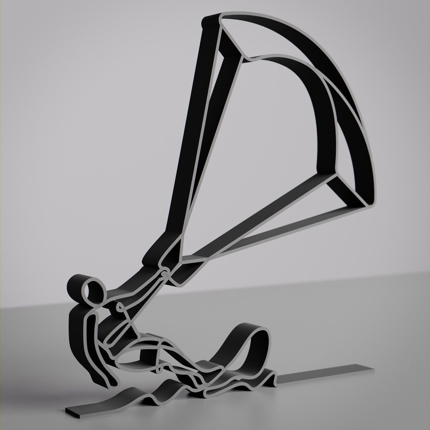 Kite Surfer - Customized Line Art Figure
