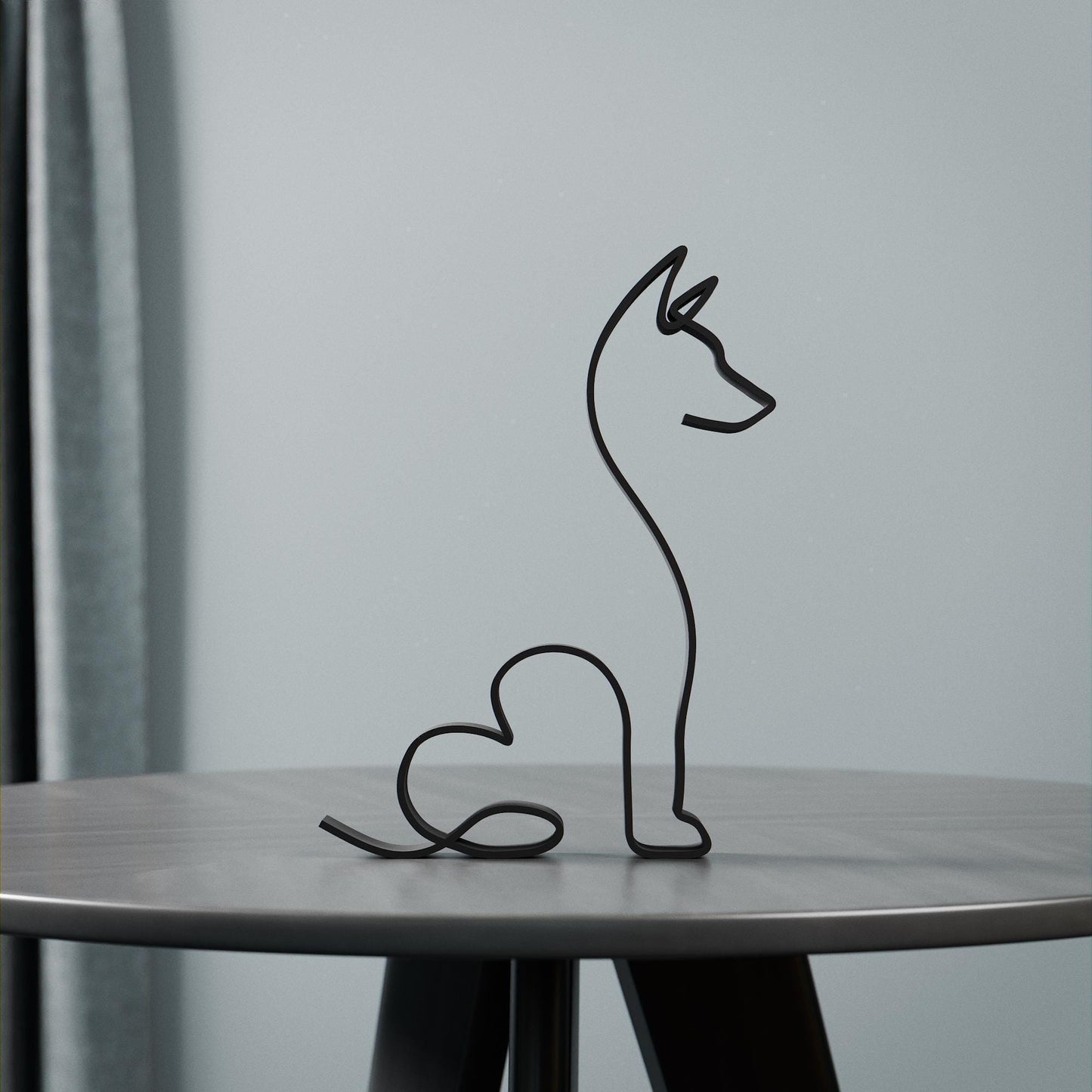 Basenji Dog 15 - Line Art Figure