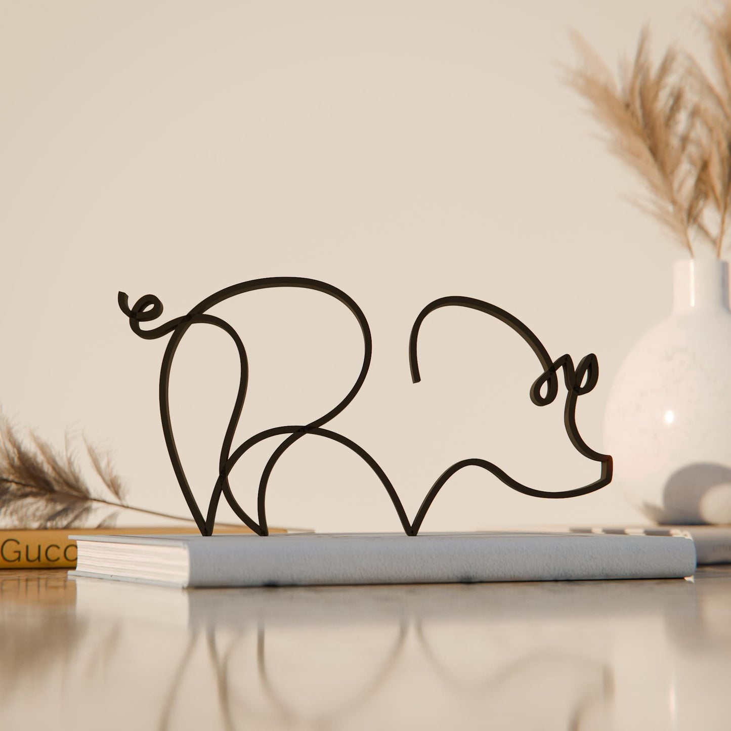 Pig - Line Art Figure