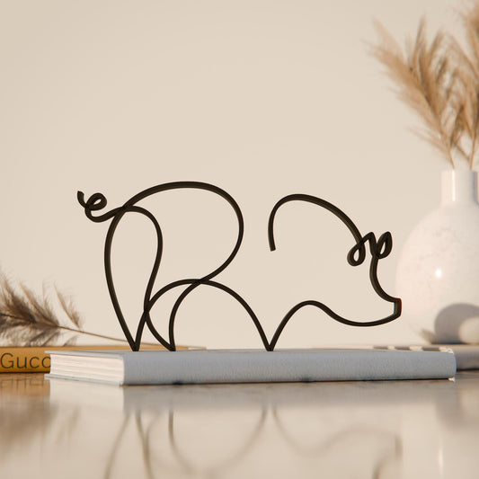 Pig - Line Art Figure