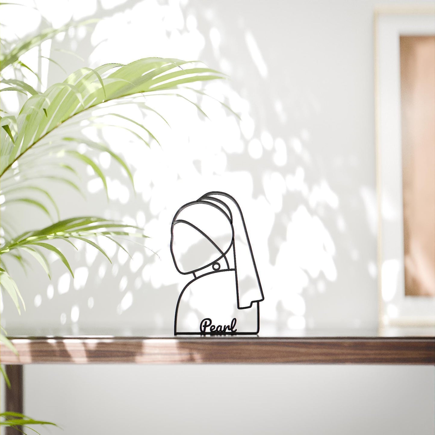 Girl With a Pearl Earring - Customized Line Art Figure