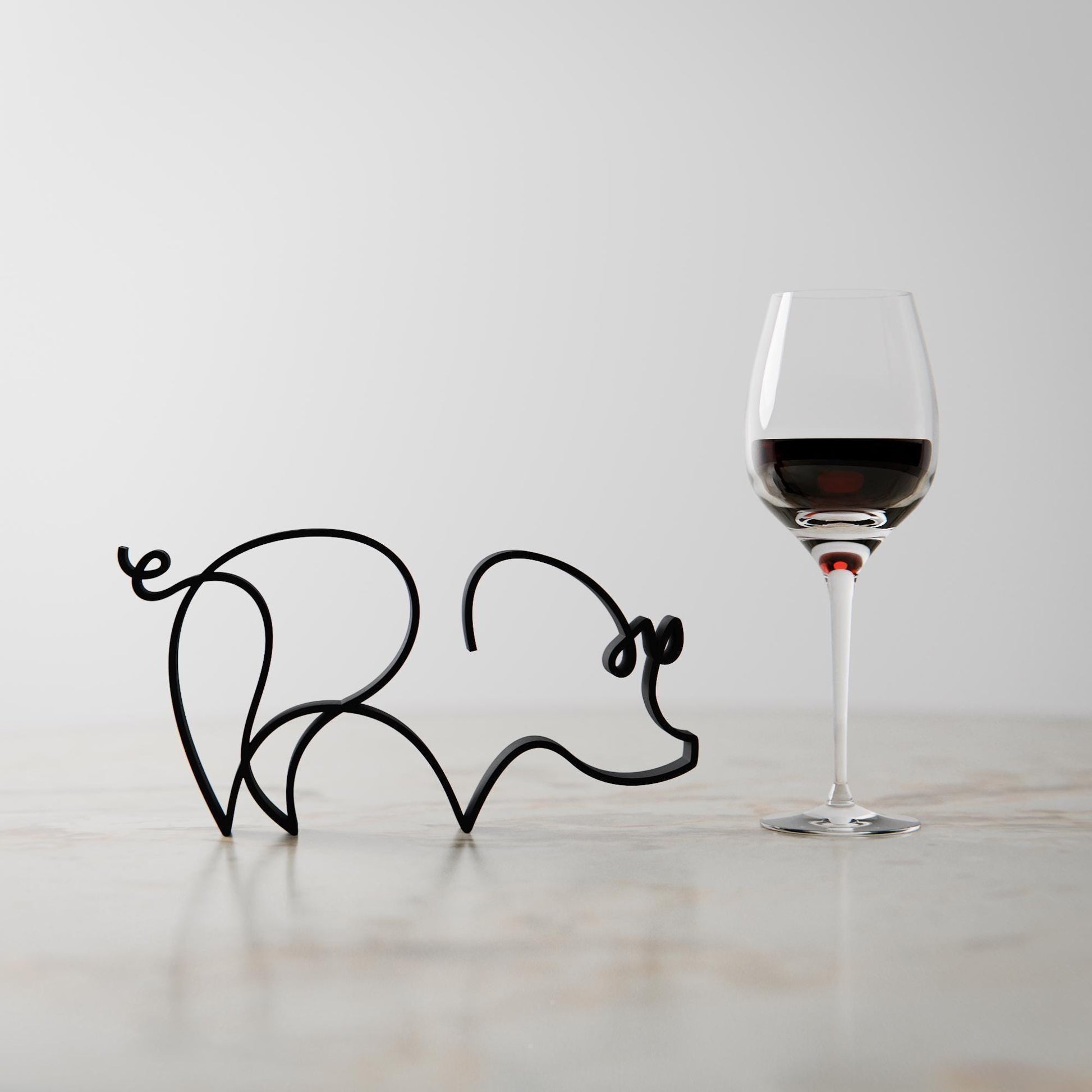 Pig - Line Art Figure