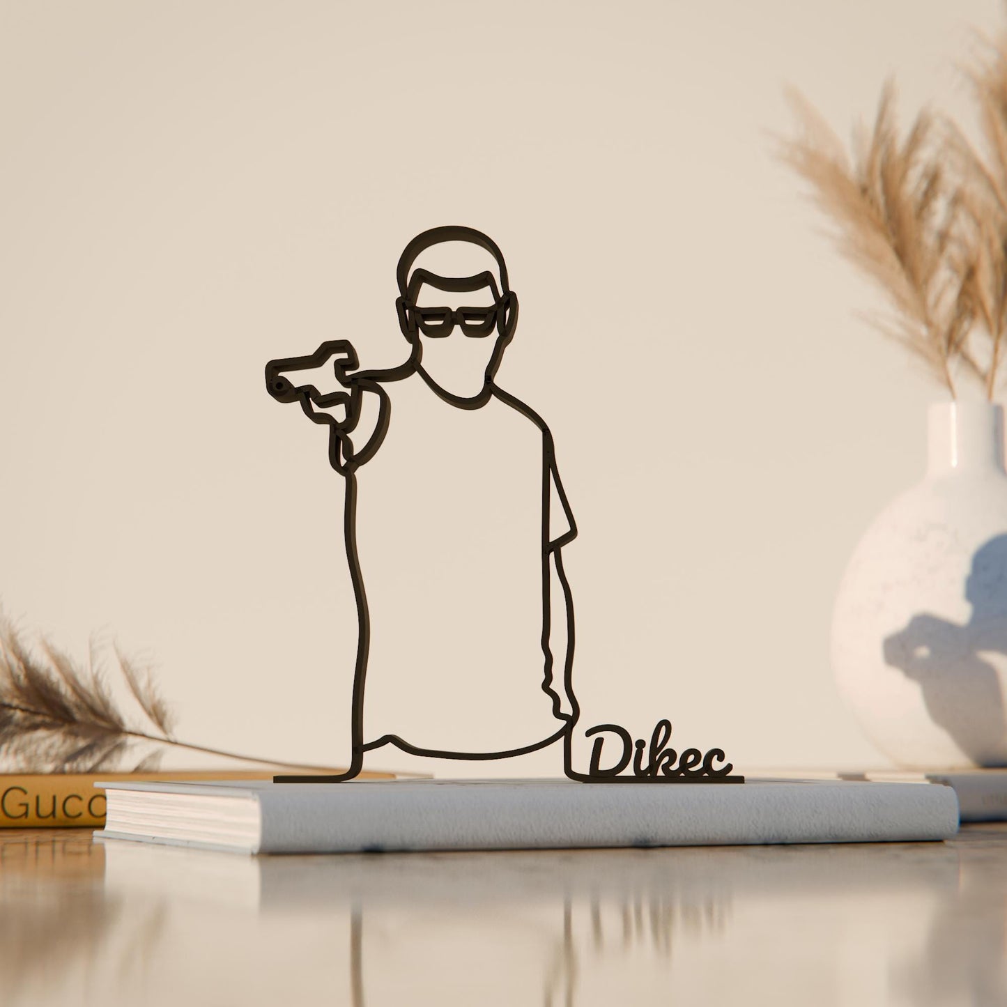 Yusuf Dikec The Shooter - Customized Line Art Figure