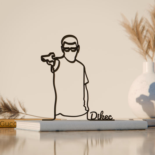 Yusuf Dikec The Shooter - Customized Line Art Figure