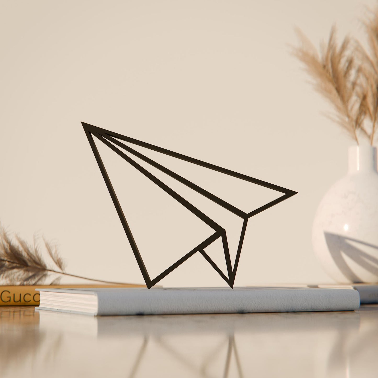 Origami Plane - Line Art Figure