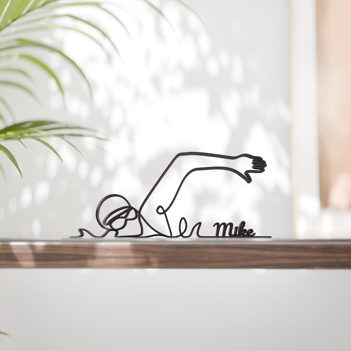 Swimmer 02 - Customized Line Art Figure