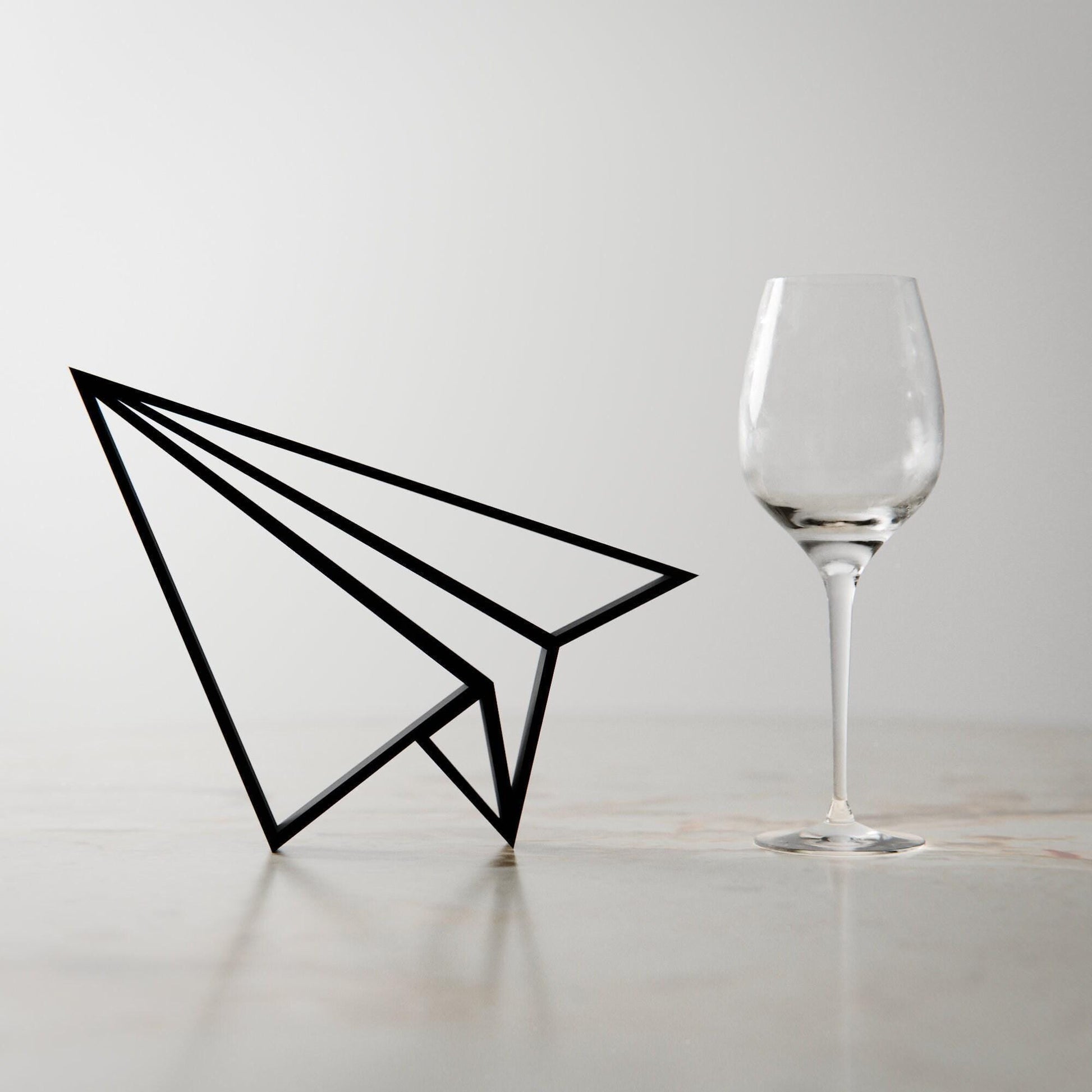 Origami Plane - Line Art Figure