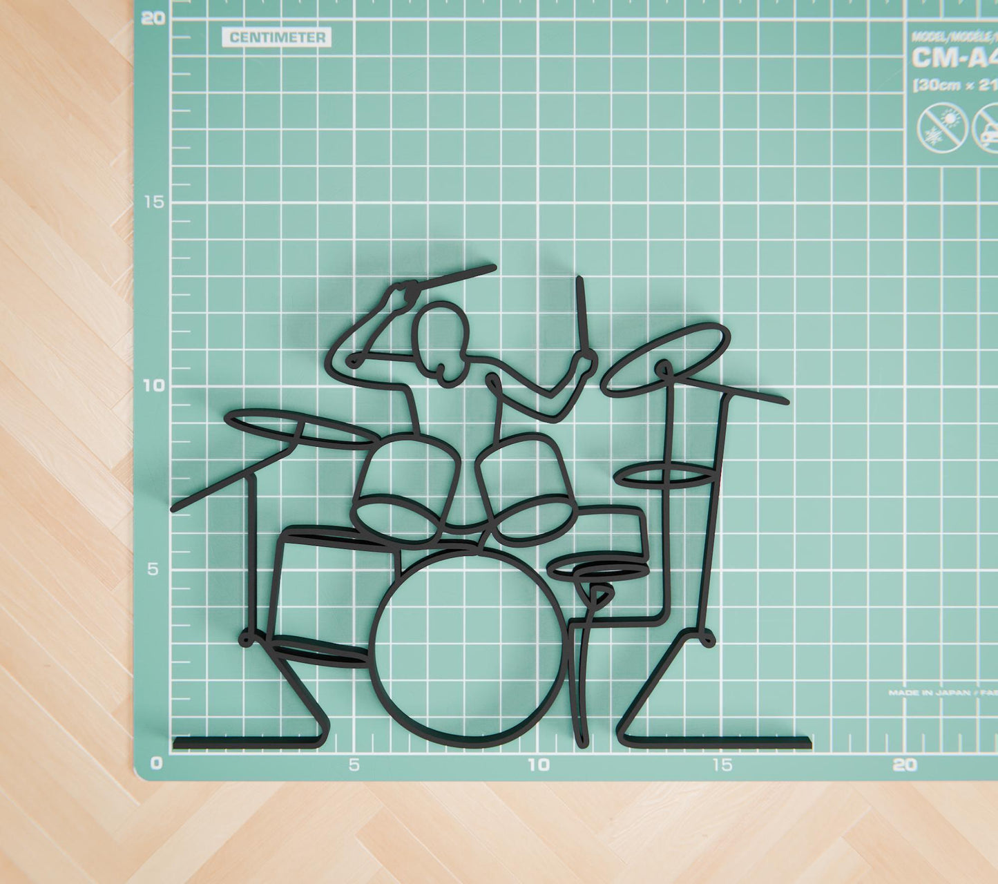 Drummer - Customized Line Art Figure