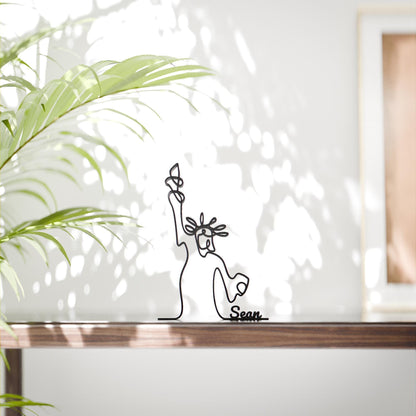 Statue of Liberty - Customized Line Art Figure