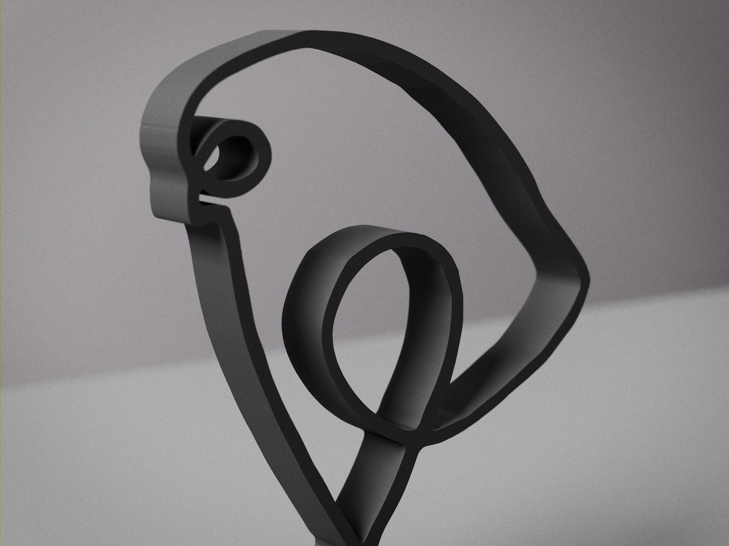 Picasso's Bird - Line Art Figure