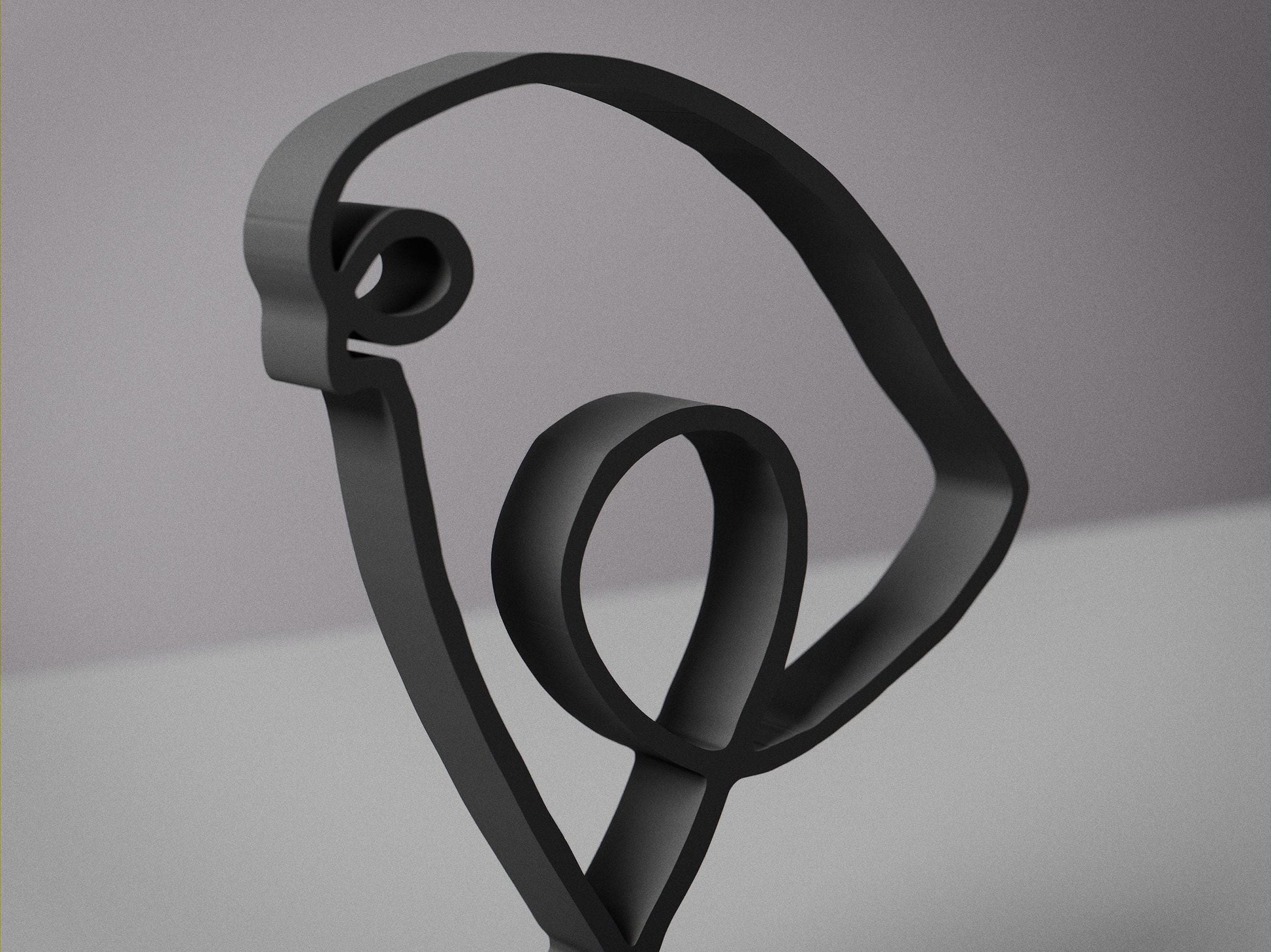 Picasso's Bird - Line Art Figure