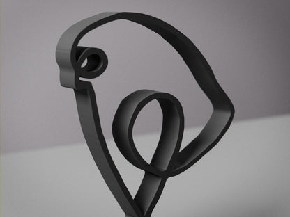 Picasso's Bird - Line Art Figure