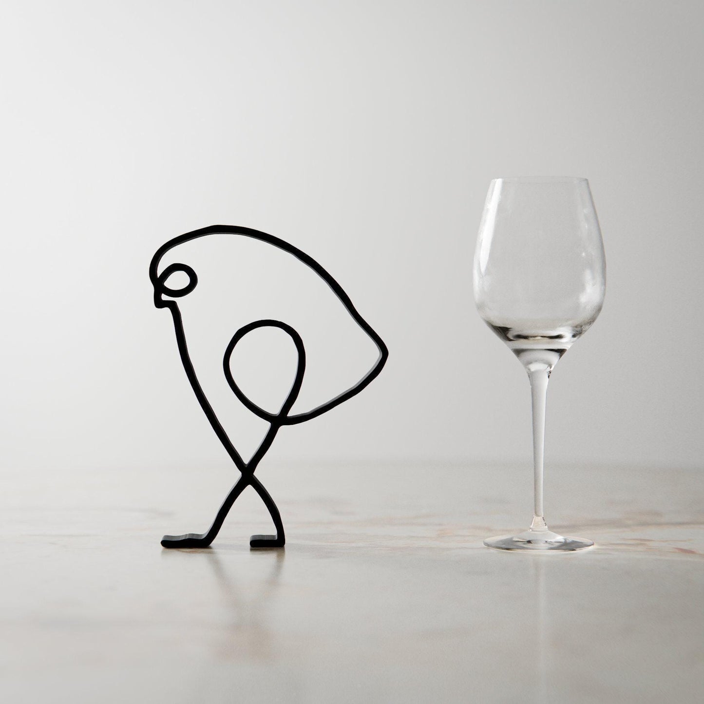Picasso's Bird - Line Art Figure
