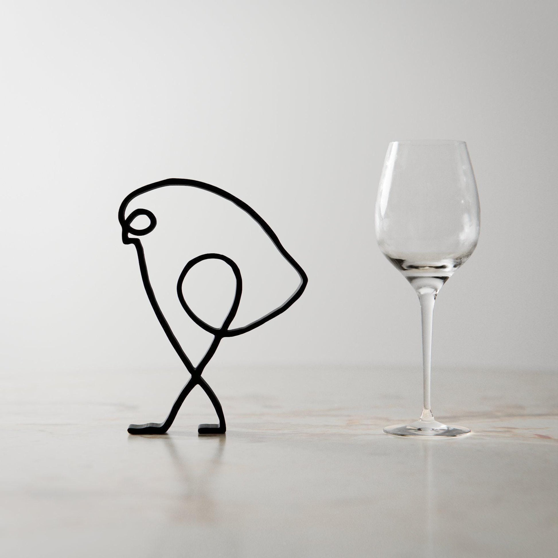 Picasso's Bird - Line Art Figure