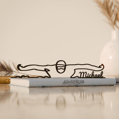 Swimmer - Customized Line Art Figure