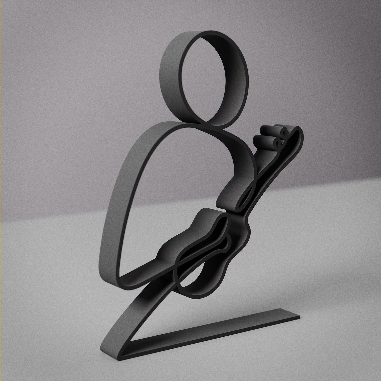 Ukulele Player - Customized Line Art Figure