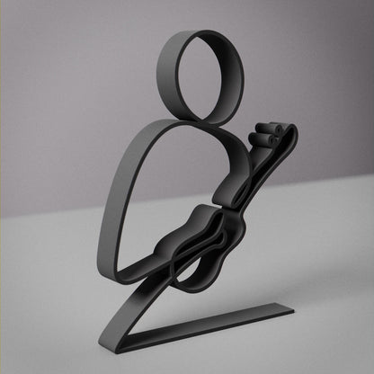 Ukulele Player - Customized Line Art Figure