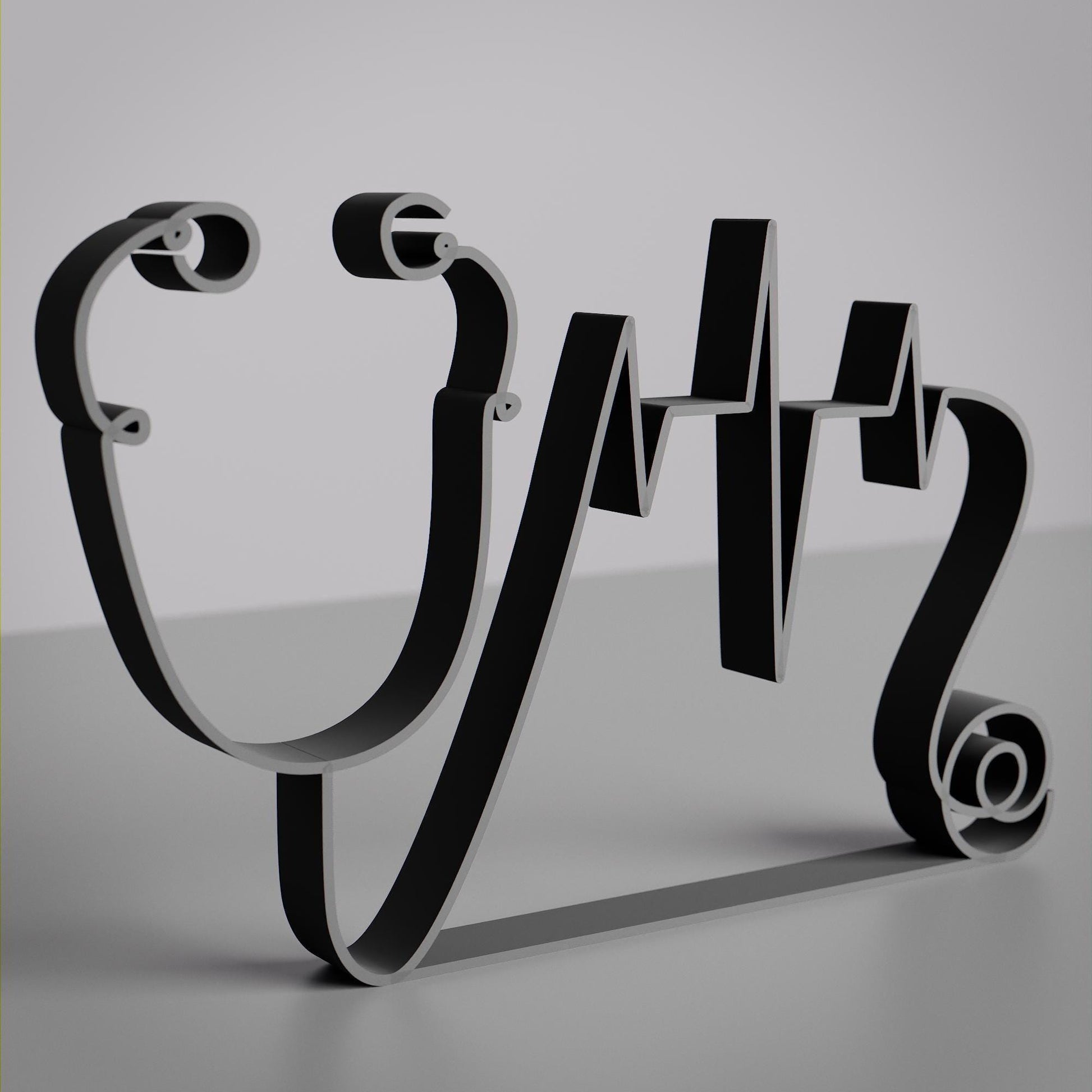 Doctor with Stethoscope - Customized Line Art Figure