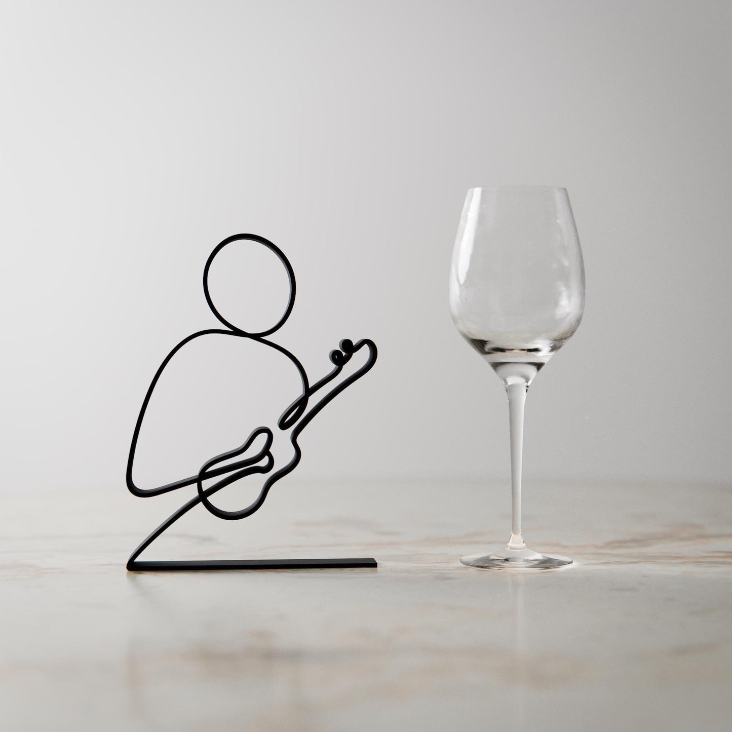 Ukulele Player - Customized Line Art Figure