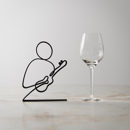 Ukulele Player - Customized Line Art Figure