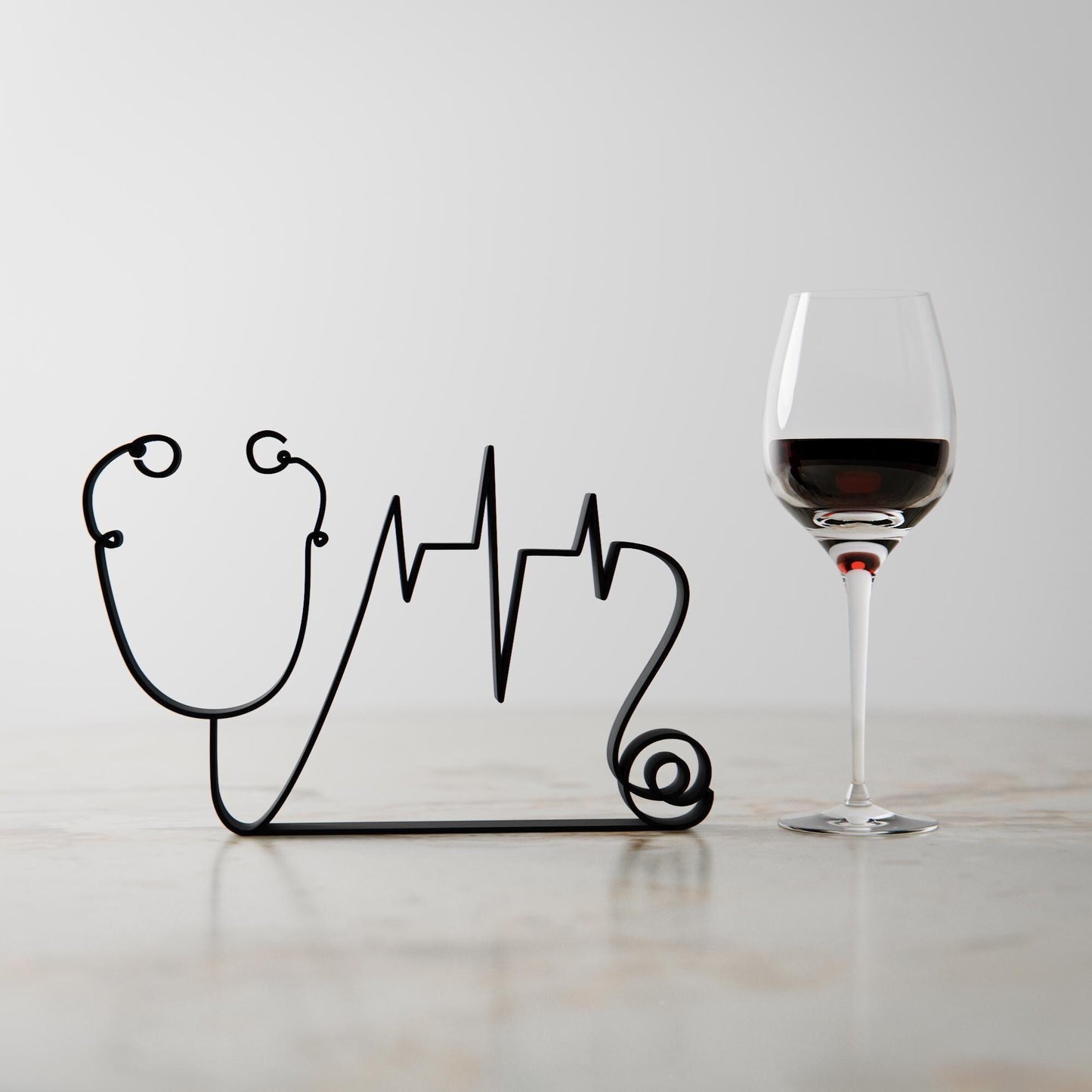 Doctor with Stethoscope - Customized Line Art Figure