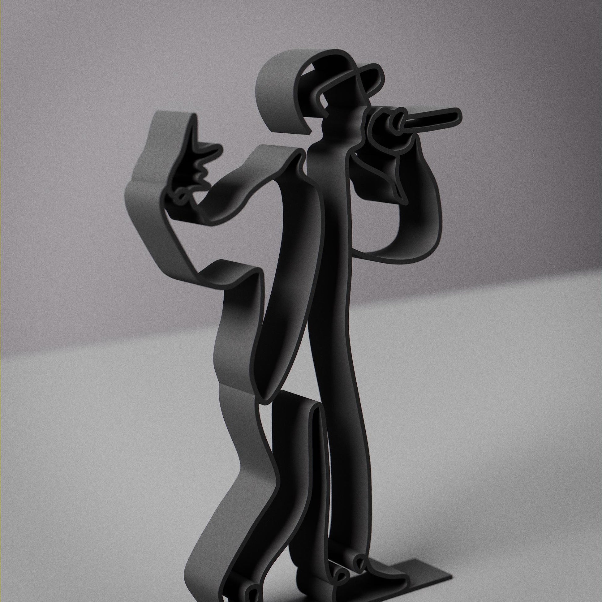 Rapper - Customized Line Art Figure