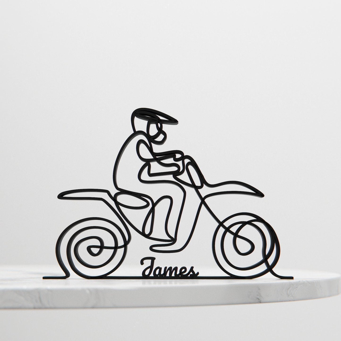 Dirtbiker - Customized Line Art Figure