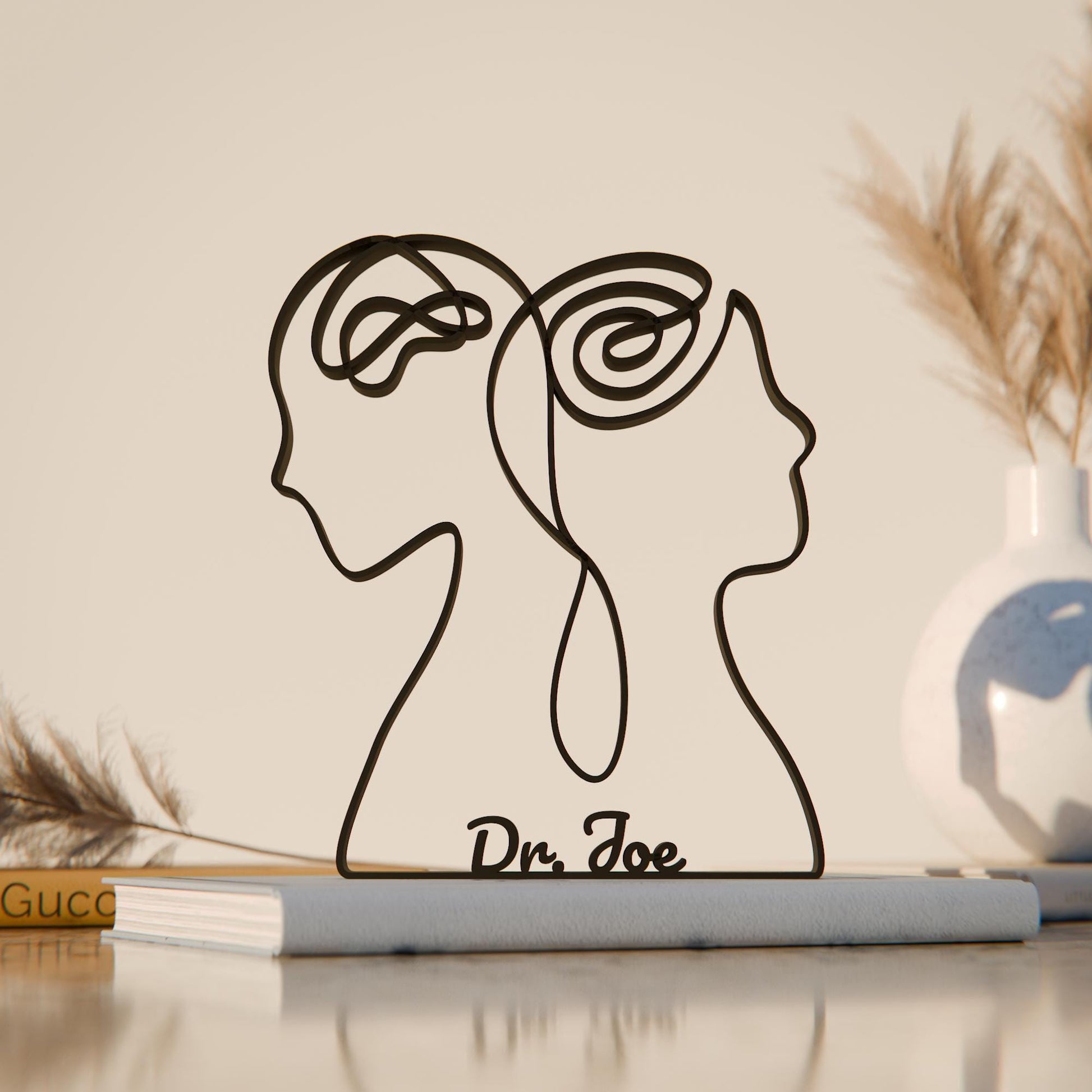 Psychologist/Therapist - Customized Line Art Figure