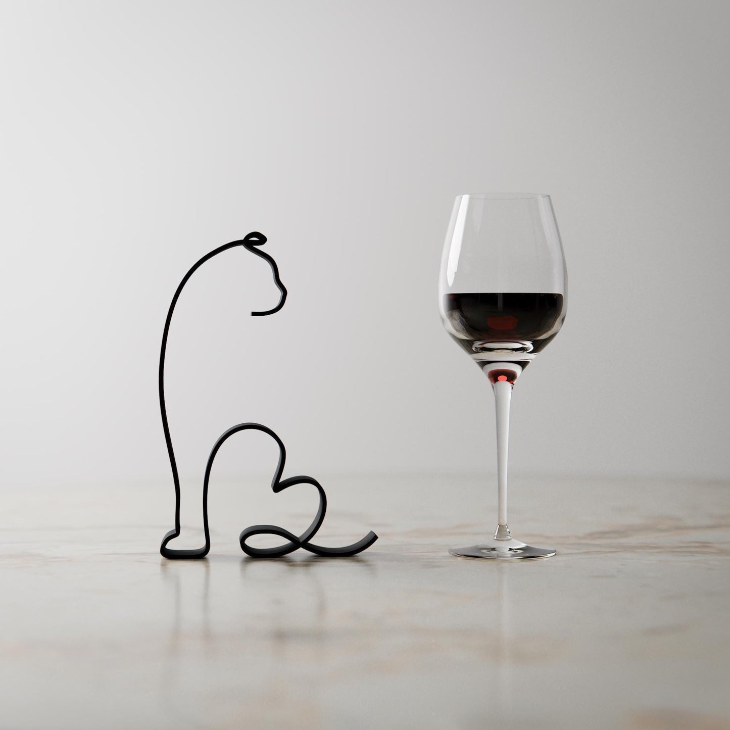 Scottish Fold Shorthair Cat 08 - Line Art Figure