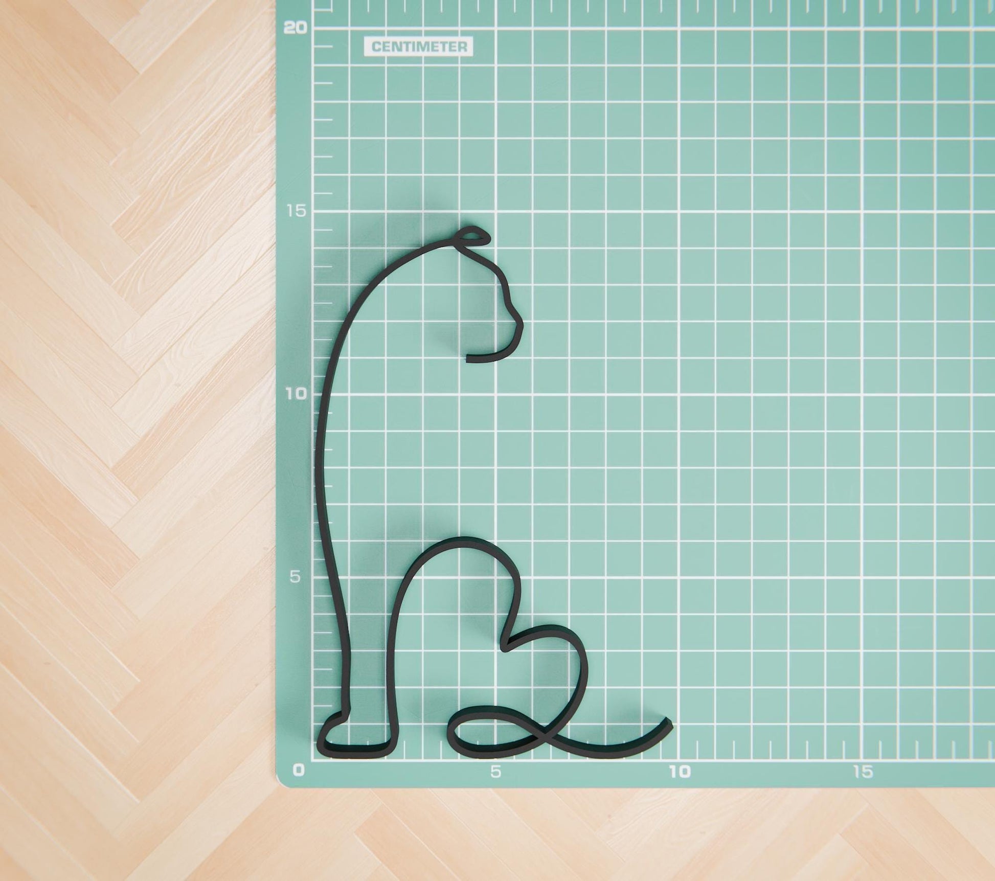 Scottish Fold Shorthair Cat 08 - Line Art Figure