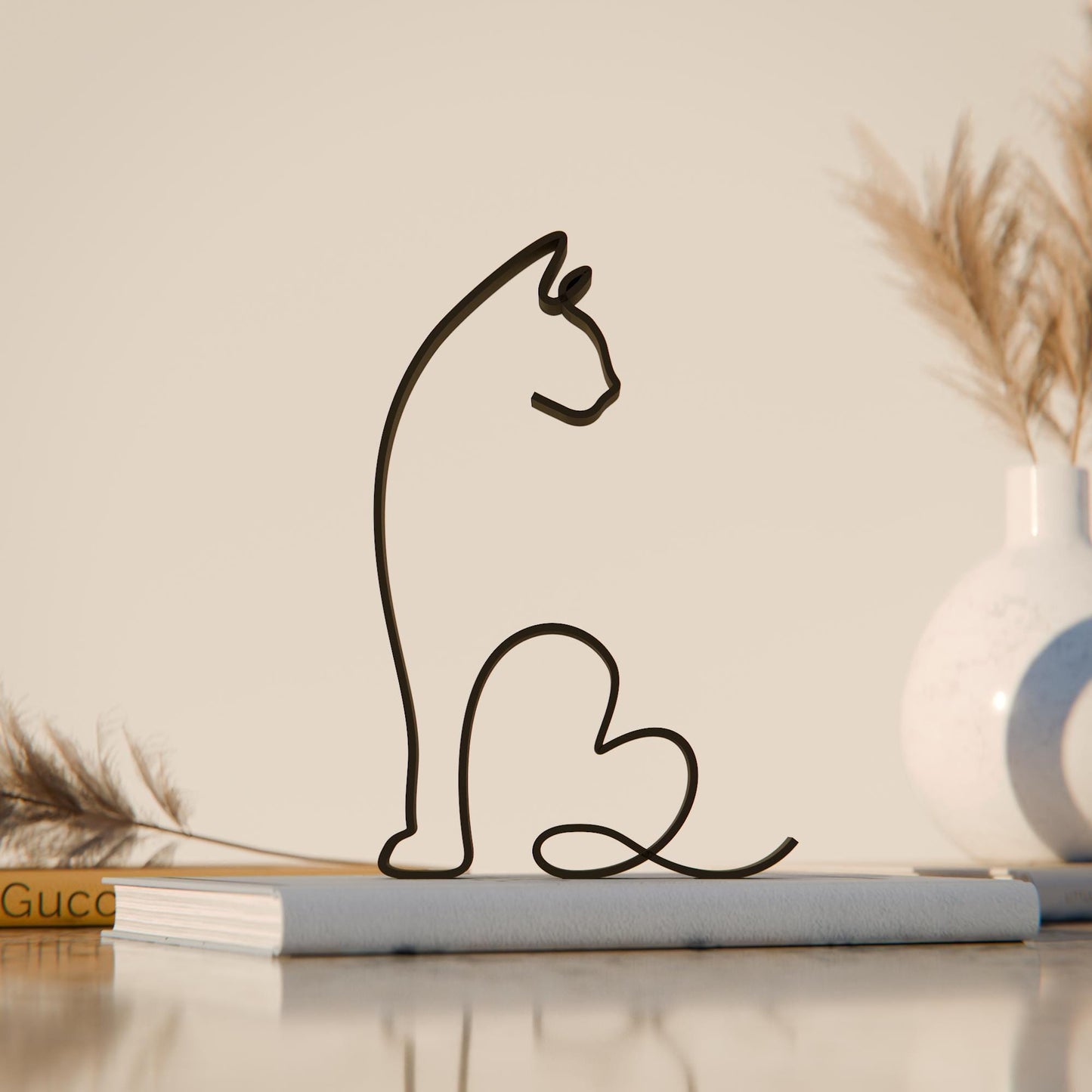 Russian Blue Cat 17 - Line Art Figure