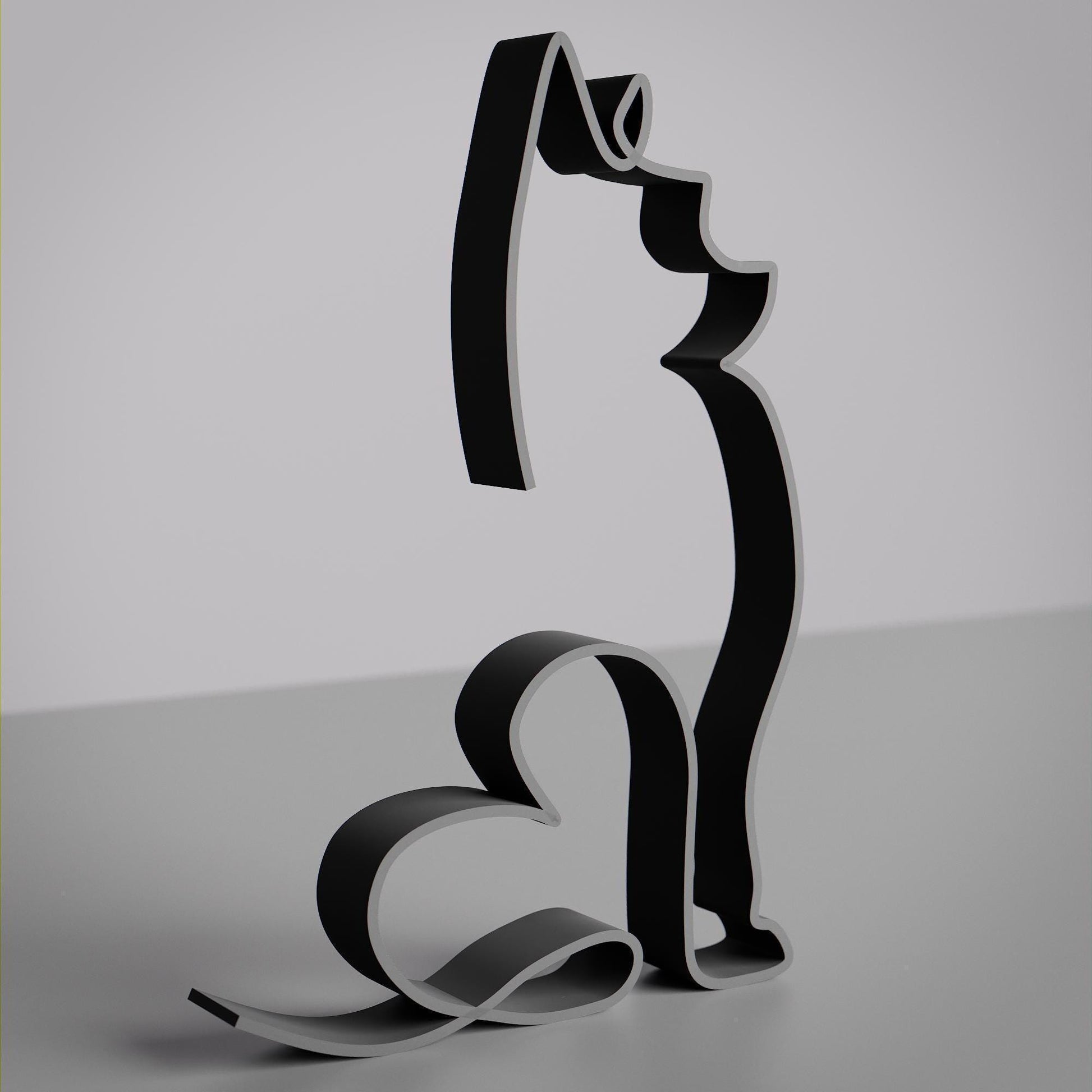 Yorkshire Terrier Dog 09 - Line Art Figure